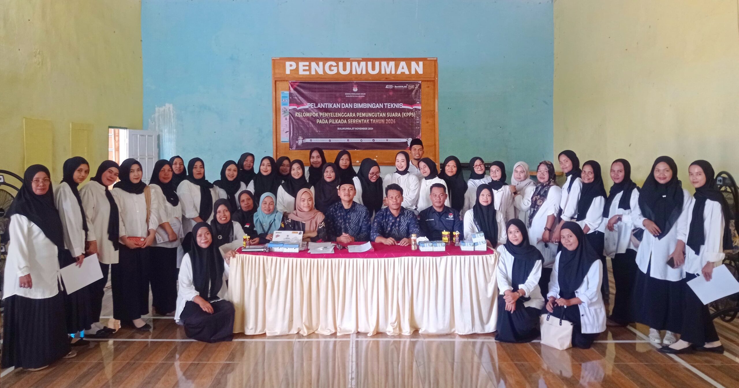Pelantikan dan Bimbingan KPPS pada Pilkada Serentak Tahun 2024